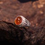 انگشتر عقیق یمن مردانه کد 7170