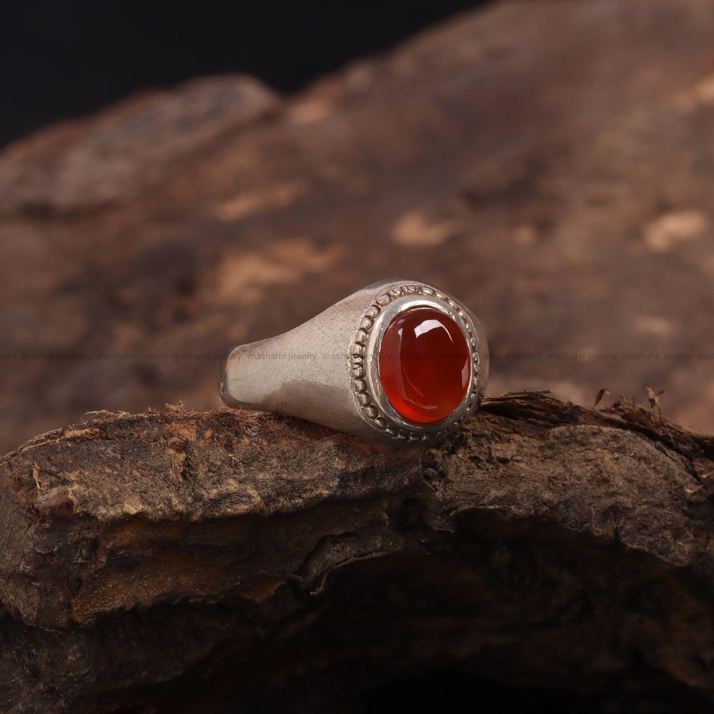 انگشتر عقیق یمن مردانه کد 7174
