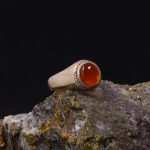 انگشتر عقیق یمن مردانه کد 7180