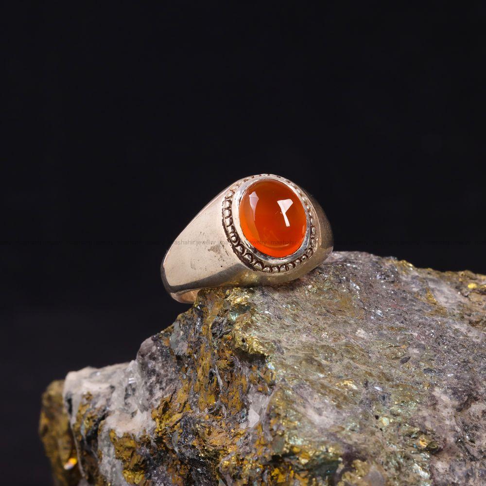 انگشتر عقیق یمن مردانه کد 7183