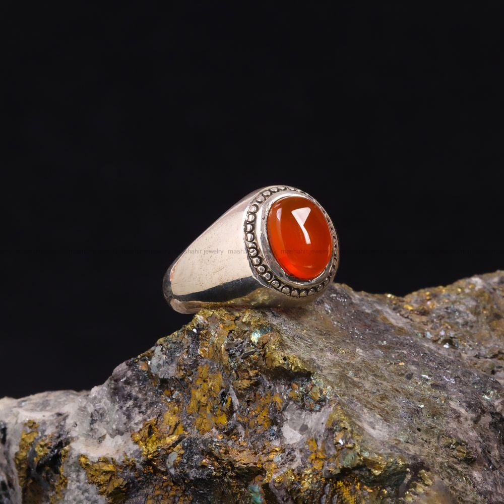 انگشتر عقیق یمن مردانه کد 7184