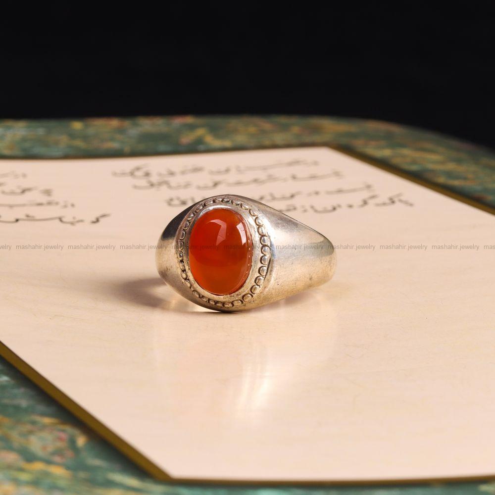 انگشتر عقیق یمن مردانه کد 7185