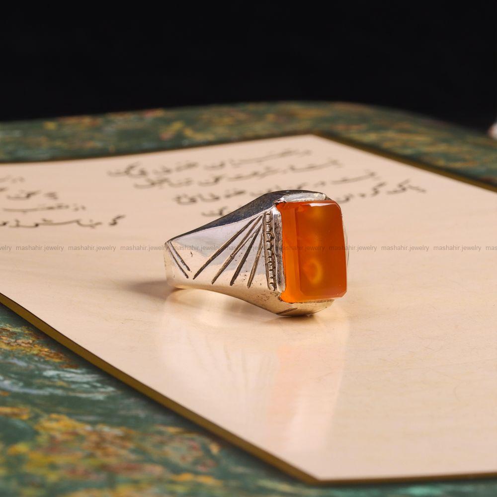 انگشتر عقیق یمن مردانه کد 7192