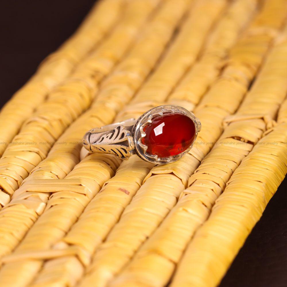 انگشتر عقیق یمن مردانه کد 7208