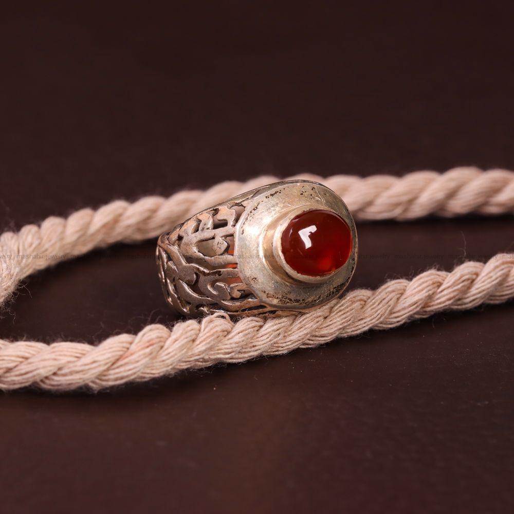 انگشتر عقیق یمن مردانه کد 7212