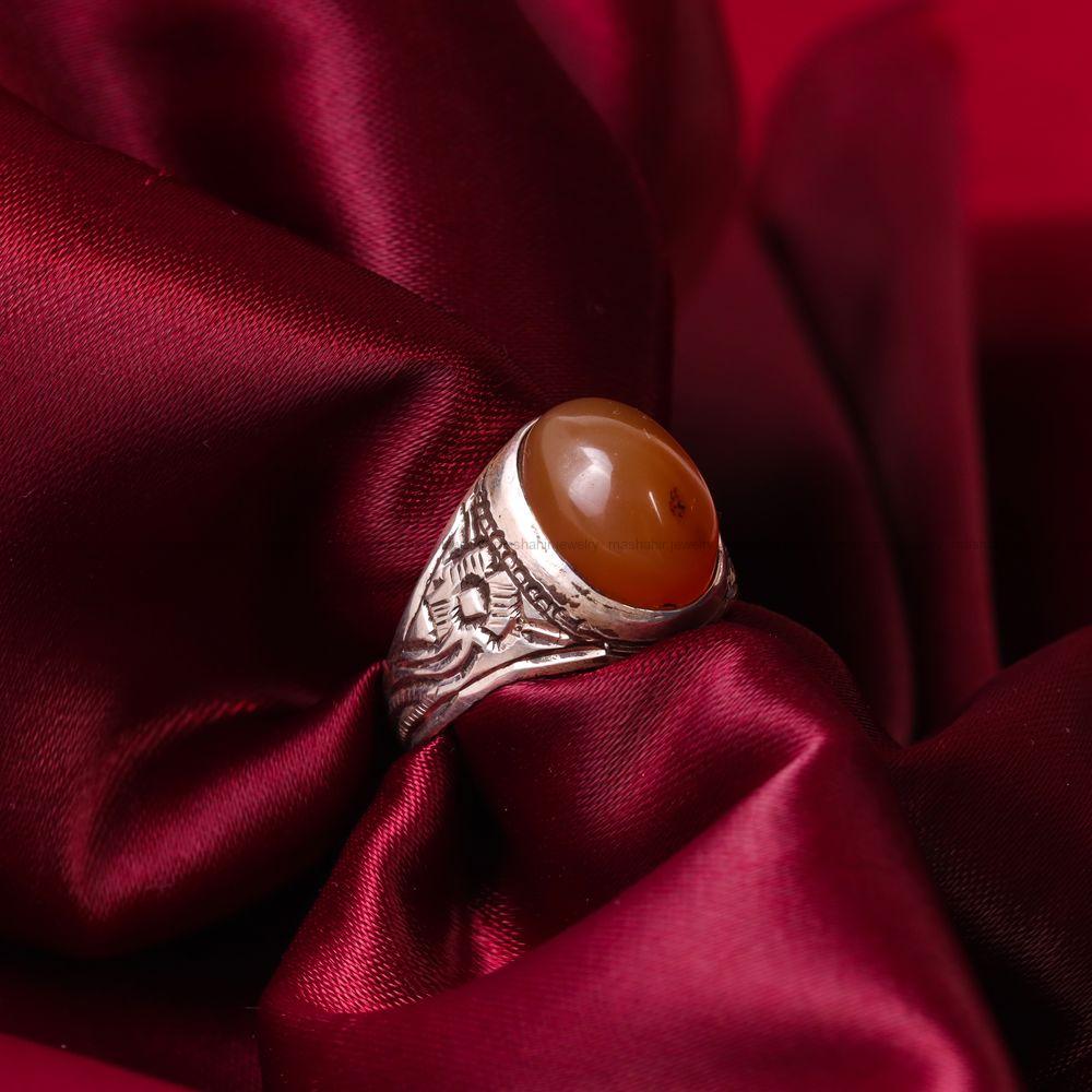 انگشتر عقیق یمن مردانه کد 7228