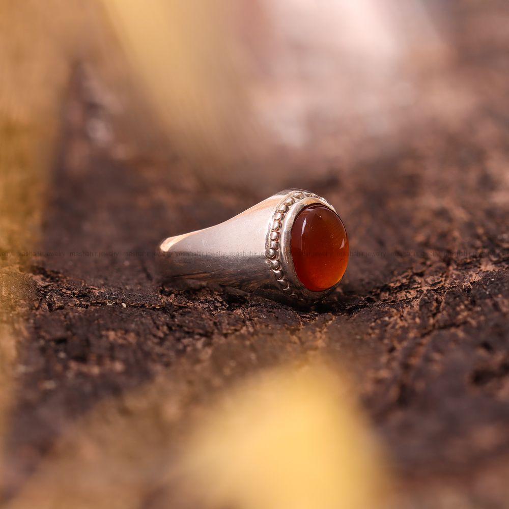 انگشتر عقیق یمن مردانه کد 7246