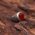 انگشتر عقیق یمن مردانه کد 7256