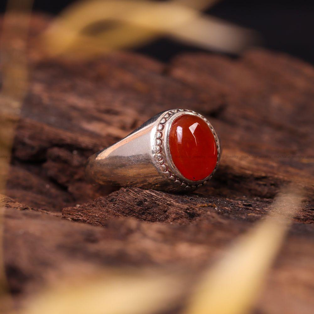 انگشتر عقیق یمن مردانه کد 7261