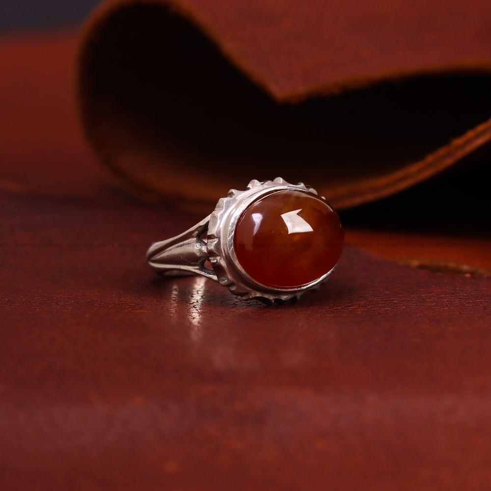 انگشتر عقیق یمن مردانه کد 7291