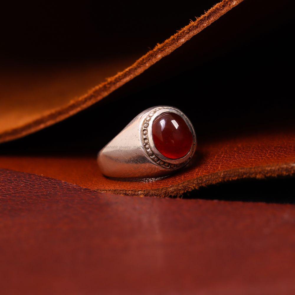 انگشتر عقیق یمن مردانه کد 7294