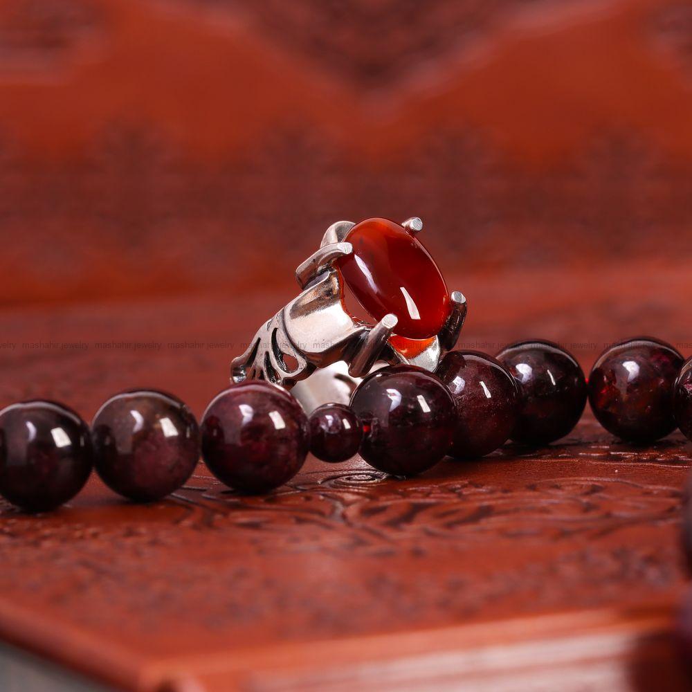 انگشتر عقیق یمن مردانه کد 7313