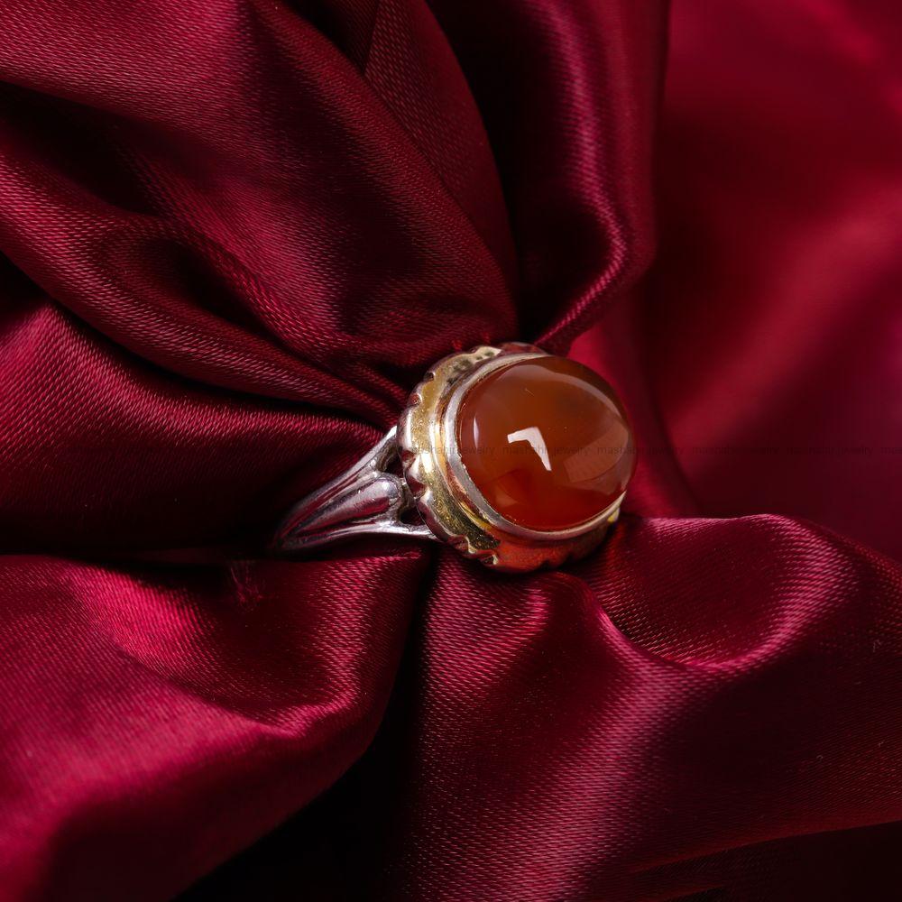 انگشتر عقیق یمن مردانه کد 7323