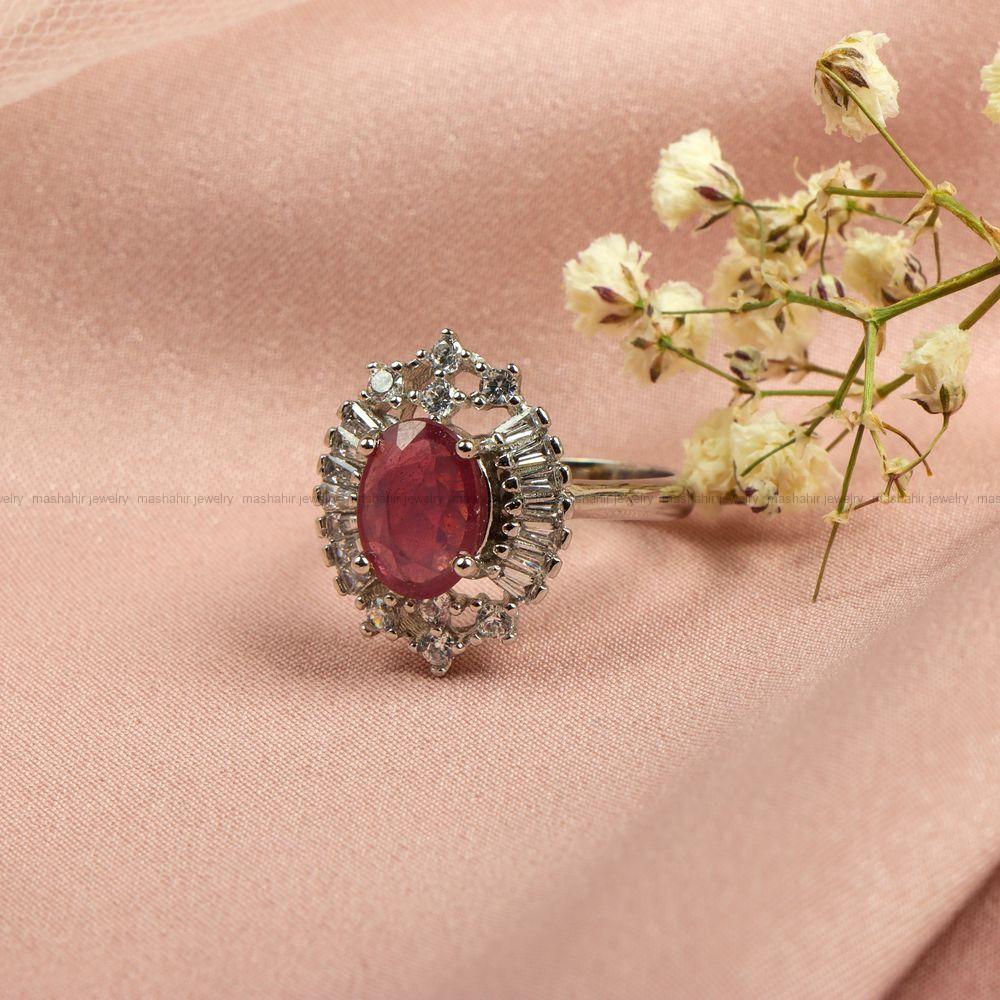 انگشتر یاقوت سرخ زنانه کد 7347