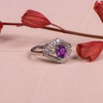 انگشتر آمیتیست زنانه کد 7358