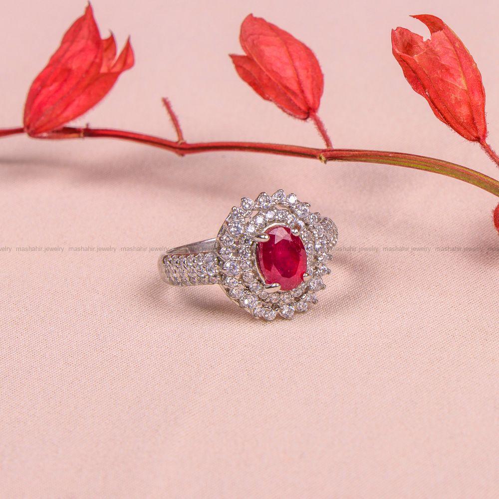 انگشتر یاقوت سرخ زنانه کد 7362