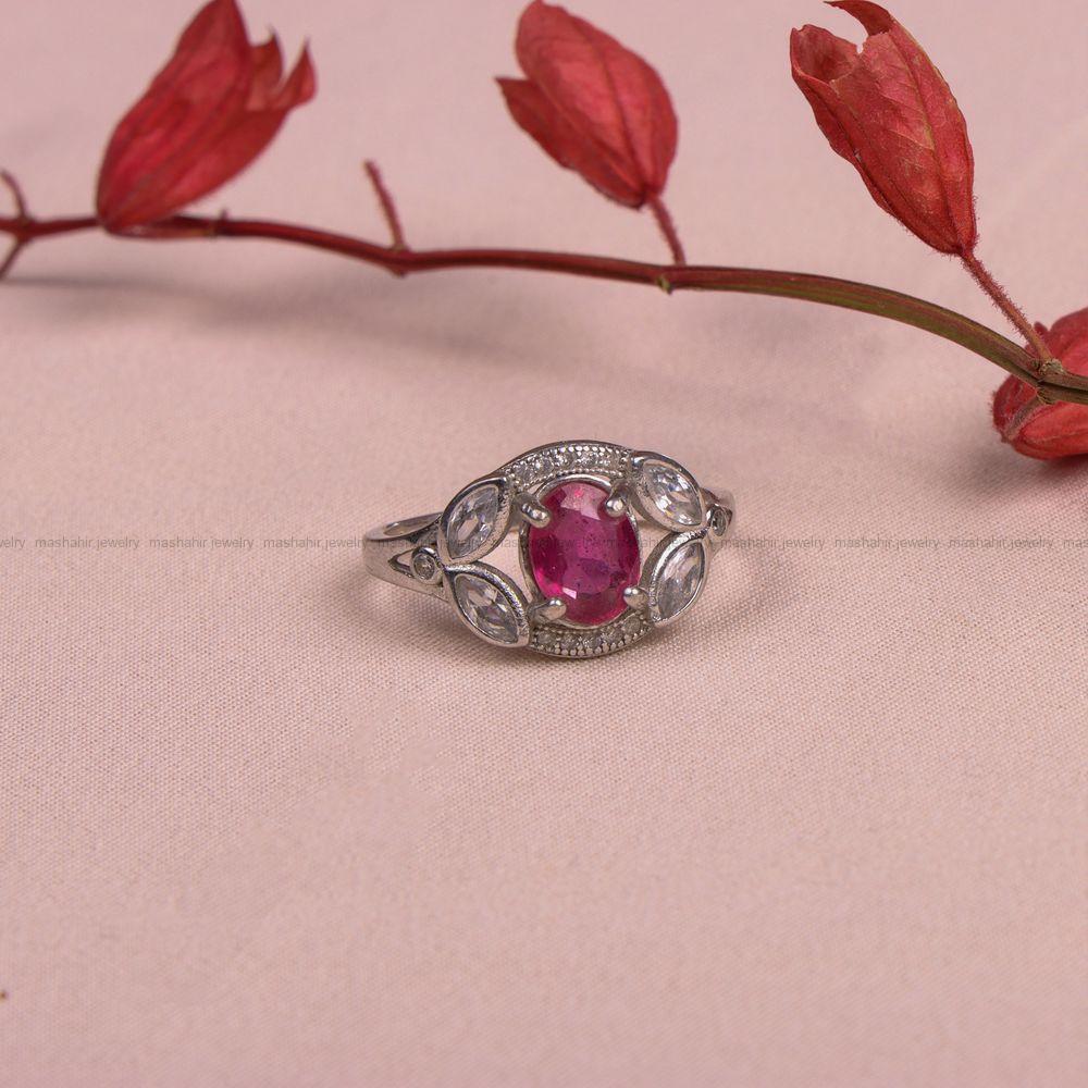 انگشتر یاقوت سرخ زنانه کد 7363