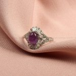 انگشتر عقیق سوسنی زنانه کد 7389