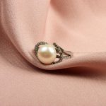 انگشتر طرح مروارید زنانه کد 7391