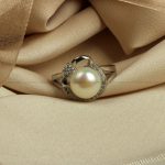 انگشتر طرح مروارید زنانه کد 7395