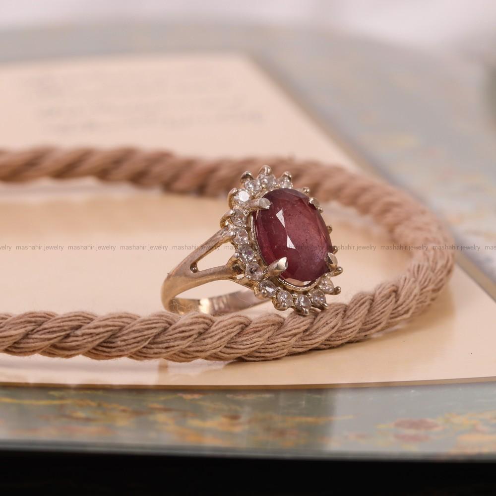 انگشتر یاقوت سرخ زنانه کد 7446