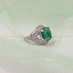 انگشتر زمرد زنانه کد 7458
