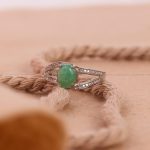 انگشتر زمرد زنانه کد 7476