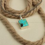 گردنبند فیروزه زنانه کد 7605