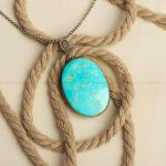 گردنبند فیروزه زنانه کد 7615