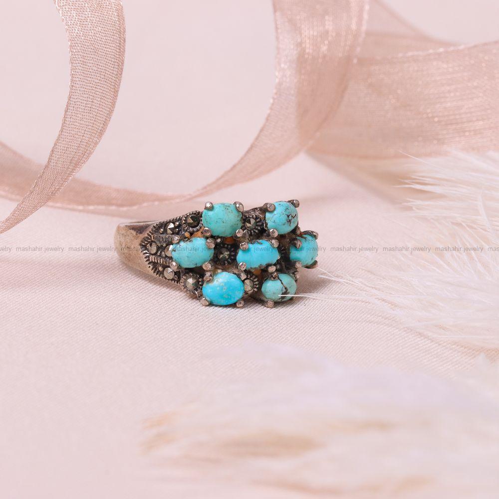 انگشتر فیروزه شجری زنانه کد 7647