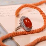 انگشتر عقیق زنانه کد 7771