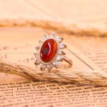 انگشتر عقیق زنانه کد 7778