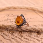 انگشتر عقیق زنانه کد 7779