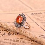 انگشتر عقیق زنانه کد 7780