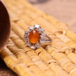 انگشتر عقیق زنانه کد 7785