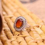 انگشتر عقیق زنانه کد 7786