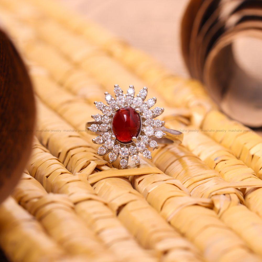 انگشتر عقیق زنانه کد 7788