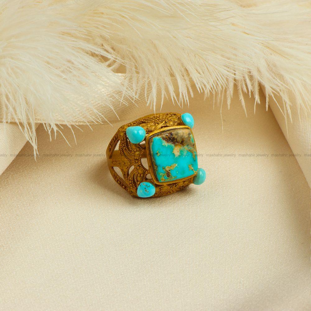 انگشتر فیروزه شجری زنانه کد 7830