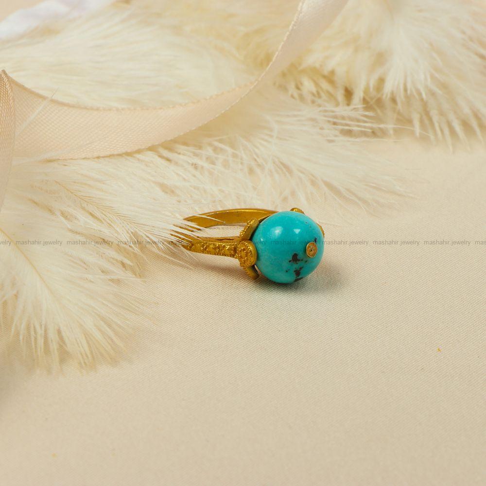 انگشتر فیروزه شجری زنانه کد 7851