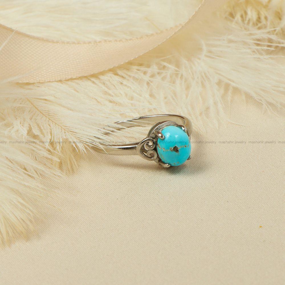 انگشتر فیروزه شجری زنانه کد 7855