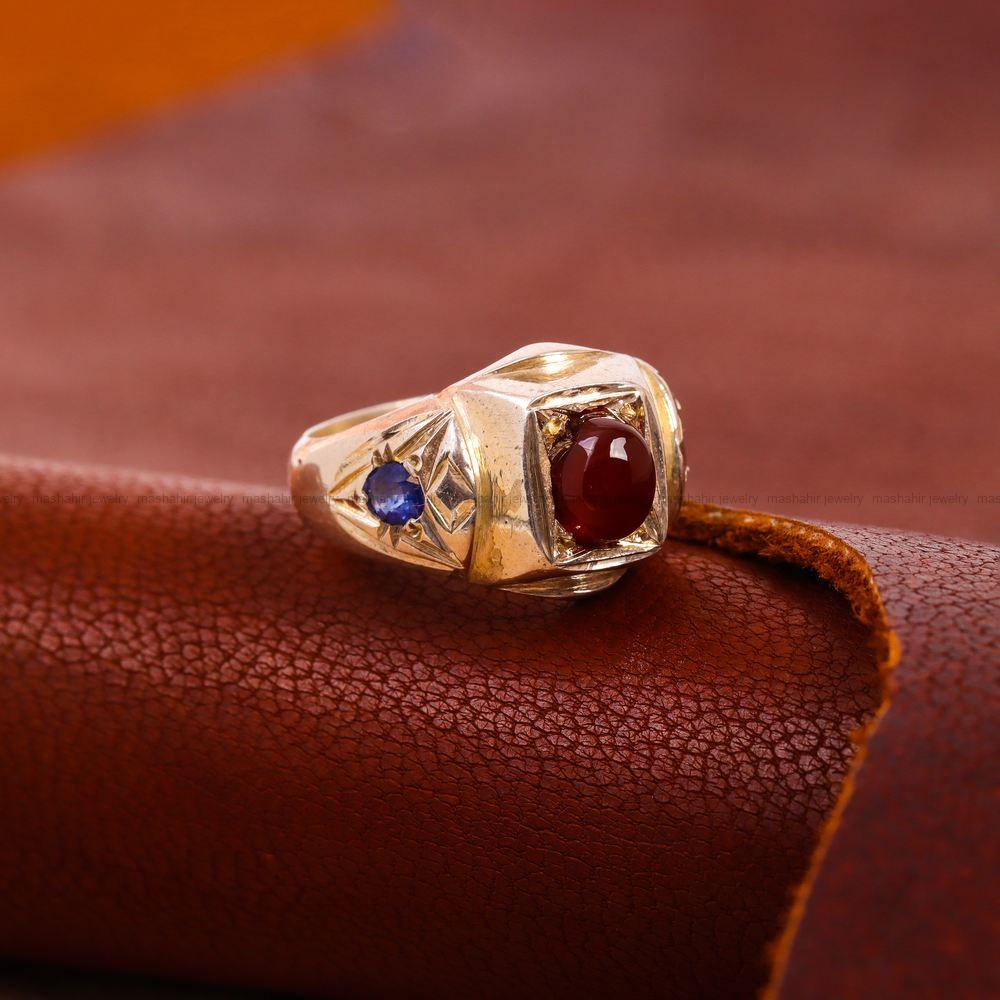 انگشتر عقیق یمن مردانه کد 7230