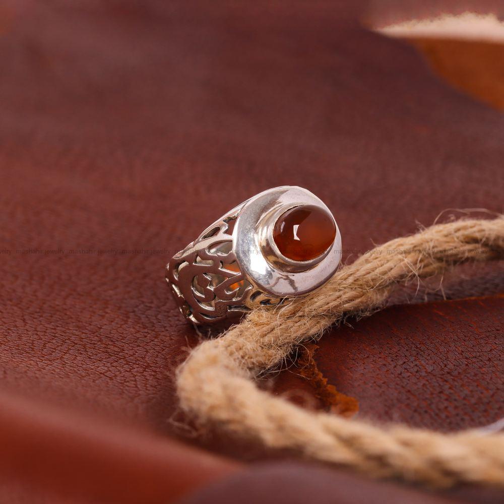 انگشتر عقیق یمن مردانه کد 7232