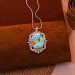 گردنبند فیروزه زنانه کد 7978