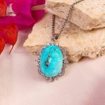 گردنبند فیروزه زنانه کد 7981