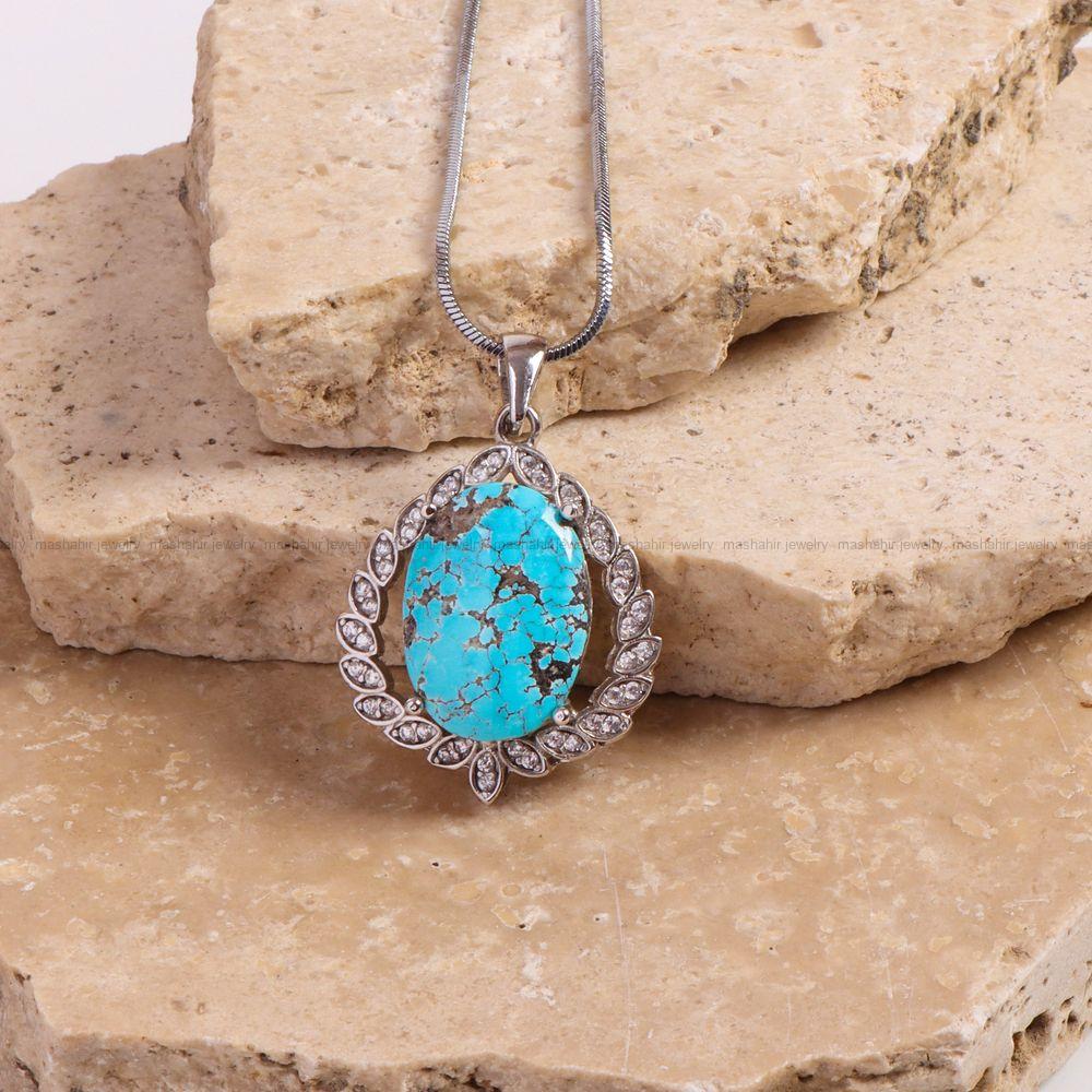 گردنبند فیروزه زنانه کد 7982
