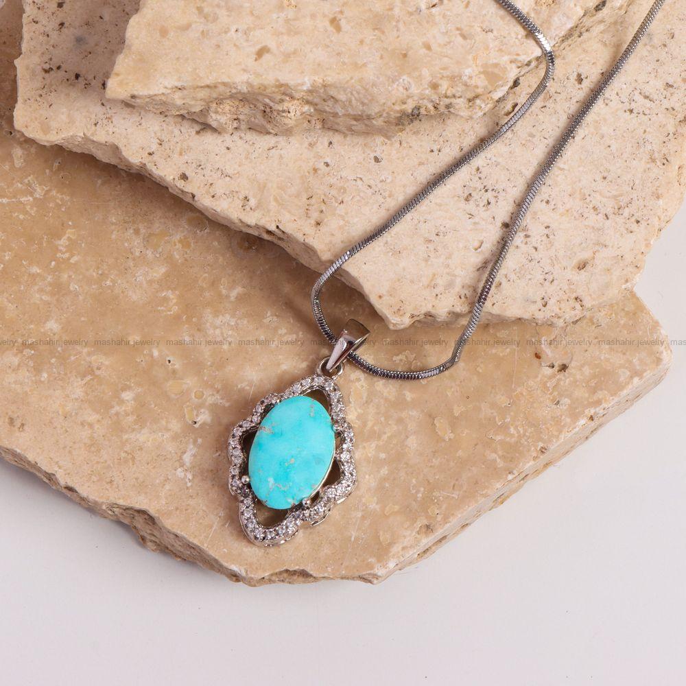 گردنبند فیروزه زنانه کد 7984