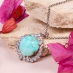 گردنبند فیروزه زنانه کد 7990