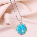 گردنبند فیروزه زنانه کد 7995