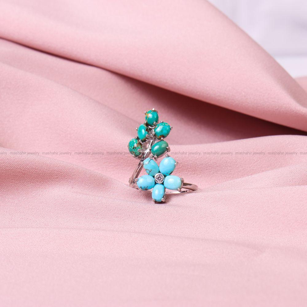 انگشتر فیروزه شجری زنانه کد 8303