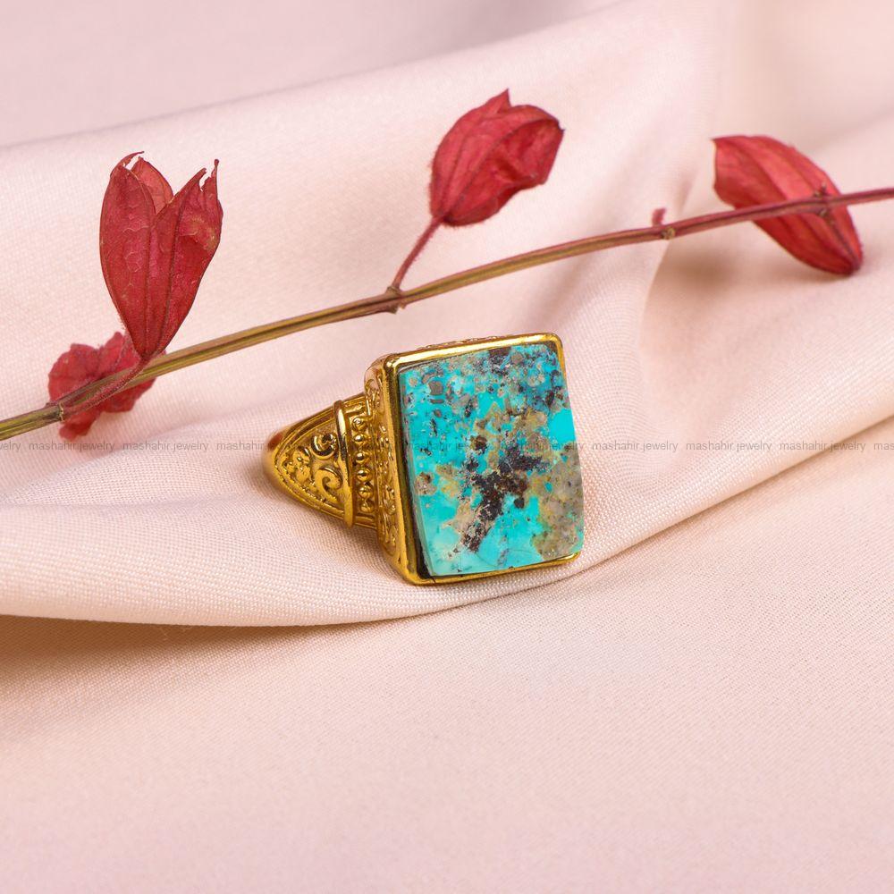 انگشتر فیروزه شجری زنانه کد 8008